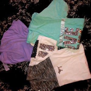 3 shirts from Pink size small and medium. Make an offer! 🙂